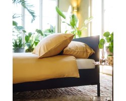 Kayori Daiki Dekbedovertrek Tencel - 140x200-220 + 1 sloop - Eenpersoons - 500TC Hotelkwaliteit - Zacht, Verkoelend & Antibacterieel - Goud