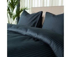 Kayori Elin Dekbedovertrek Katoensatijn - 240x200-220 cm +2 slopen - Lits-jumeaux - Denim