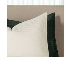 Kayori Elin Dekbedovertrek Katoensatijn - 240x200-220 cm +2 slopen - Lits-jumeaux - Offwhite