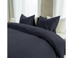 Kayori Emma Dekbedovertrek Katoensatijn - 240x200-220 +2 slopen - Lits-jumeaux - Navy