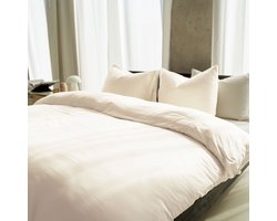 Kayori Emma Dekbedovertrek Katoensatijn - 240x200-220 + 2 slopen - Lits-jumeaux - Offwhite