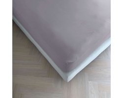 Kayori Emma Hoeslaken Katoensatijn - 180x200cm - Matrasdikte 35cm - Rondom Elastiek - Lila
