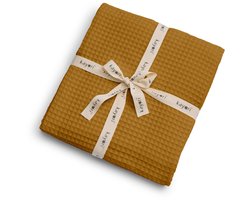 Kayori Goya Plaid Katoen - Deken - Plaid 150x220cm - Voor Buiten & Binnen - Goud