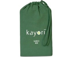 Kayori Hoeslaken - Doublejersey - (hoekhoogte 40 cm ) Dark Green - B 180/200 x L 200/220 cm - Lits-jumeaux Anti-allergisch/Strijkvrij - Geschikt voor Standaard Matras/Boxspring/Matras + Topper/Waterbed - KAY007236-B 180/200 x L 200/220 cm