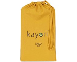 Kayori Hoeslaken - Doublejersey - (hoekhoogte 40 cm ) Ocher - B 140/150/160 x L 200/220 cm - 2-persoons Anti-allergisch/Strijkvrij - Geschikt voor Standaard Matras/Boxspring/Matras + Topper/Waterbed - KAY007227-B 140/160 x L 200/220 cm