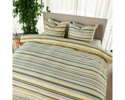 Kayori Ito Dekbedovertrek Katoen - 140x200-220 + 1 sloop - Eenpersoons - Uniek Dessin - Groen