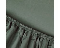 Kayori Kai Hoeslaken Katoen - 180x200cm - Matrasdikte 35cm - Rondom Elastiek - Groen
