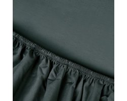 Kayori Kai Hoeslaken Katoen - 180x210-220cm - Matrasdikte 35cm - Rondom Elastiek - Antracite