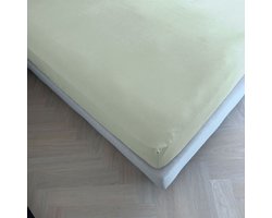 Kayori Kai Hoeslaken Katoen - 180x210-220cm - Matrasdikte 35cm - Rondom Elastiek - Saliegroen