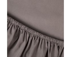 Kayori Kai Hoeslaken Katoen - 180x210-220cm - Matrasdikte 35cm - Rondom Elastiek - Taupe