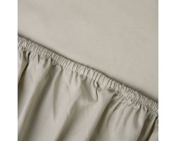 Kayori Kai Hoeslaken Katoen - 90x210-220cm - Matrasdikte 35cm - Rondom Elastiek - Zand
