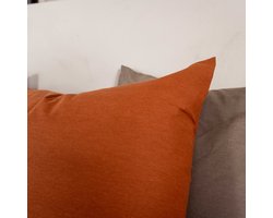 Kayori Kai Kussensloop - 60x70cm Set van 2 - 100% Biologisch Katoen - Zacht - Caramel