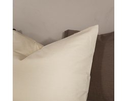 Kayori Kai Kussensloop - 60x70cm Set van 2 - 100% Biologisch Katoen - Zacht - Offwhite