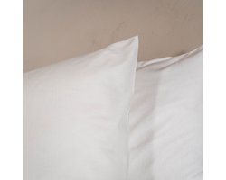 Kayori Kai Kussensloop - 60x70cm Set van 2 - 100% Biologisch Katoen - Zacht - Wit