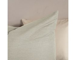 Kayori Kai Kussensloop - 60x70cm Set van 2 - 100% Biologisch Katoen - Zacht - Zand