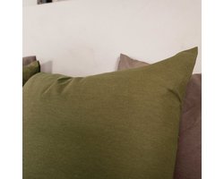 Kayori Kai Kussensloop - 60x70cm Set van 2 - 100% Katoen - Zacht - Donkergroen