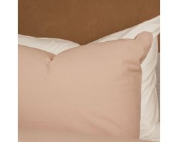 Kayori Kai Kussensloop - 60x70cm Set van 2 - 100% Katoen - Zacht - Nude