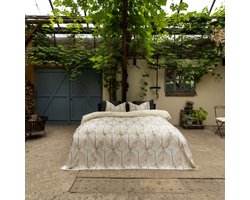 Kayori Kushi Dekbedovertrek Katoensatijn - 240x200-220 + 2 slopen - Lits-jumeaux - Zacht, Ademend & Vochtregulerend - Naturel