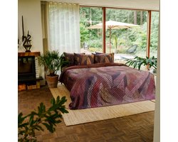 Kayori Kymani Dekbedovertrek Egyptisch Satijn - 140x200-220 + 1 sloop - Eenpersoons 100% Egyptisch Katoensatijn - Rood