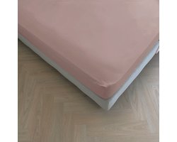 Kayori Puro Hoeslaken Katoen Perkal - 180x210-220cm - Matrasdikte 35 cm - Hotelkwaliteit - Oudroze