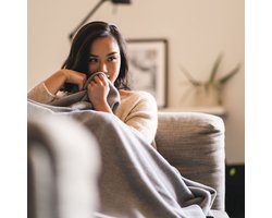 Kayori Sagano Plaid Bamboo - Deken - 150x220cm - Voor Buiten & Binnen - Donkergrijs