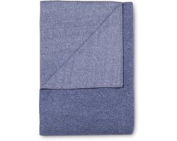 Kayori Sagano Plaid Bamboo Donker - Deken - 150x220cm - Blauw