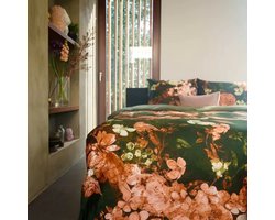 Kayori - Senji - Dekbedovertrek - Katoensatijn - Groen