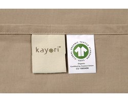 Kayori Shizu - Kussensloop -60x70-2 Stuks -Taupe - Katoen-Perkal