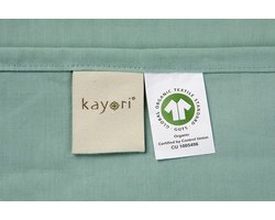 Kayori Shizu Kussensloop Katoenperkal 60x70 2 Stuks - Groen