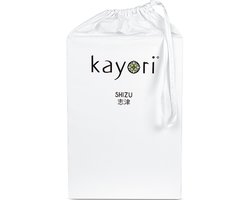 Kayori Shizu Molton Hoeslaken Stretch - 200-220x200-220 cm - Matrasbeschermer - Biologisch Katoen - Wit