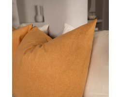 Kayori Showa Kussensloop Flanel - 60x70cm Set van 2 - Goud