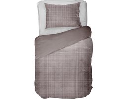 Kayori Sunai Dekbedovertrek Katoensatijn - 140x200-220 + 1 sloop - Eenpersoons - Zacht, Ademend & Vochtregulerend - Mauve