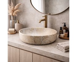 KAYvit Calma Beige opbouw waskom | Taupe 415X415X150