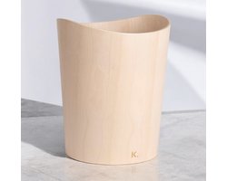 Kazai. Echt houten prullenmand Börje | Houten prullenbak voor kantoor, kinderkamer, slaapkamer en nog veel meer | 9 liter | berk,