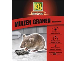 KB Home Defense Muizenlokdoos Magik Grain (granen) - Muizenval - Muizen granen (10g) voldoende voor 70 muizen - 2 stuks - Muizengif (korrels) - Werkt binnen 24 uur