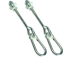 KBT Schommelhaak Model O 12 cm met Karabijnhaak - Set van 2 stuks