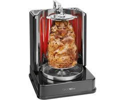 Kebab Verticale Multigrill - Multigrill Perfect Voor Gyros - Kebab En Meer - Gyrosgrill Voor Grillen Thuis - Kebabgrill Inclusief Draaispit En 6 Vleesspiesen