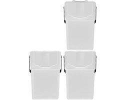 Keden Sortibox Set Van 3 Vuilnisbakken Voor Recycling 75l Transparant