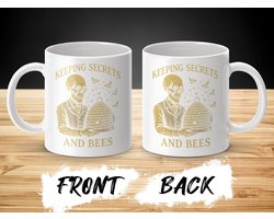 Keeping Secrets and Bees Mok, Geheime Bijen, Schedel Mok, Imker Cadeau, Bijenhouder, Speciale Koffiemok, Humor Mok, Unieke Mok