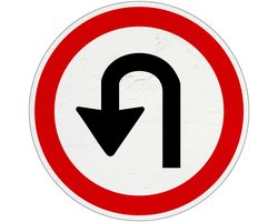 Keerverbod bord - F7 | Sign Again materiaal | 40 cm