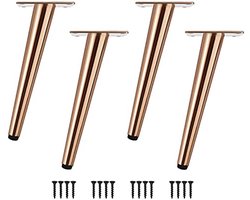 Kegel Meubelpoten Set van 4 - Metaal Tafelpoten met Antislip Basis voor Diverse Meubels