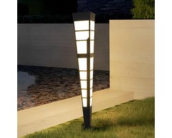 Kegelvormige Padverlichting - Buitenlamp LED - Tuin Verlichten - Waterdicht Ontwerp - Roestvrij Staal - Imitatie Marmer