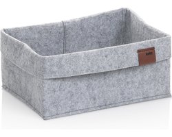 Kela Badkamer - Fay Mand 26x19x12 cm - Vilt - Grijs