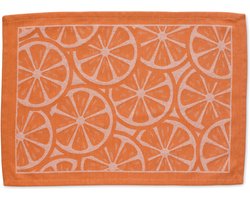 Kela Keuken - Citrus Placemat Set van 6 Stuks - Kunststof - Oranje