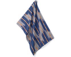 Kela Keuken - Ethno Theedoek Set van 4 Stuks - Kunststof - Blauw