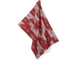 Kela Keuken - Ethno Theedoek Set van 4 Stuks - Kunststof - Rood