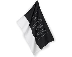 Kela Keuken - Gianna Theedoek Set van 4 Stuks - Kunststof - Zwart