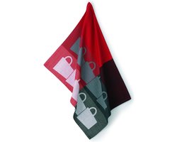 Kela Keuken - Tabea Theedoek Set van 4 stuks - Kunststof - Rood
