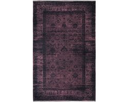 Kelim Vintage Vloerkleed - Bordeaux 155 x 225 cm - Premium Laagpolig Woonkamer Tapijt - Boho Stijl - Anti-Slip, Machinewasbaar & Super Zacht