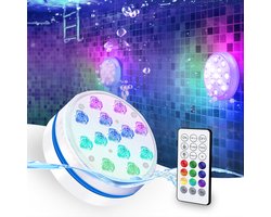 KENN® Zwembadverlichting 2.0 - Afstandsbediening - 13 LED's - Met Magneten & Zuignappen - Volledig Waterdicht - Vijververlichting - Onderwater Lichtshow - Vernieuwde Versie - Jacuzzi Verlichting - Underwater Lightshow - Onderwater Verlichting